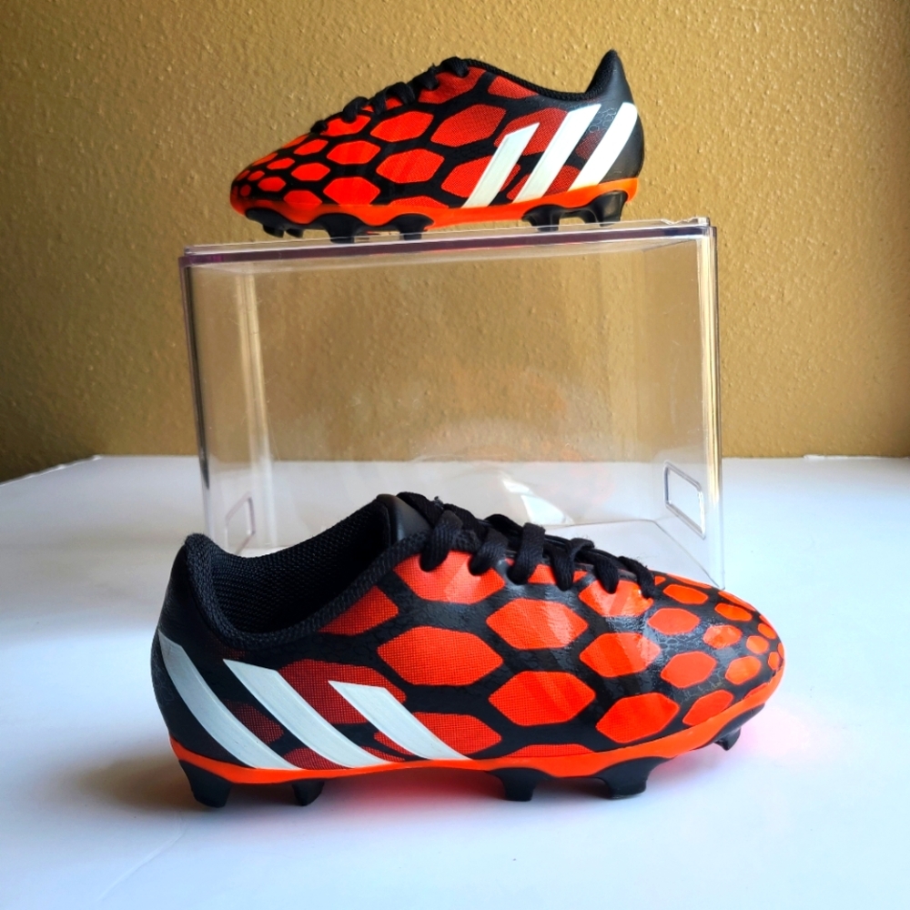 Adidas Predito Instinct FG Soccer Cleats  Red Black Shoes Toddler size 10.5C